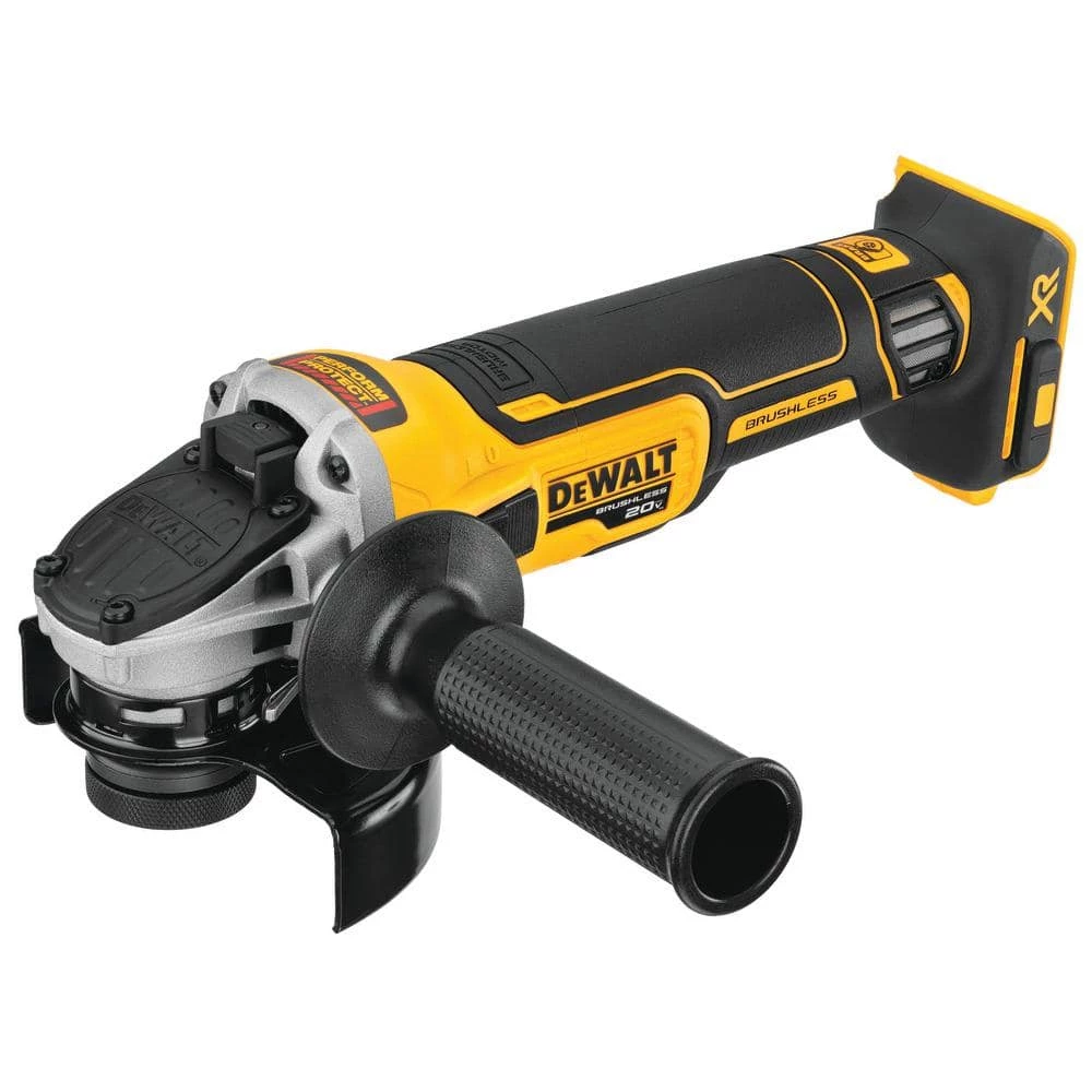 DEWALT 20-Volt MAX XR Cordless Brushless 4-1/2 in. Slide Switch Small Angle Grinder with Kickback Brake (Tool-Only) 1 DEWALT 20-Volt MAX XR Cordless Brushless 4-1/2 in. Slide Switch Small Angle Grinder with Kickback Brake (Tool-Only)
