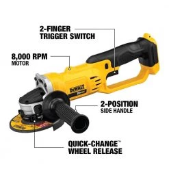 DEWALT 20-Volt MAX Cordless 4-1/2 in. to 5 in. Grinder (Tool Only) -DEWALT Shop dewalt angle grinders dcg412b 40 1000