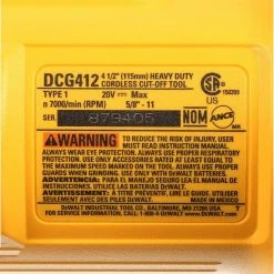 DEWALT 20-Volt MAX Cordless 4-1/2 in. to 5 in. Grinder with (1) 20-Volt Battery 6.0Ah, (1) 20-Volt Battery 4.0Ah & Charger 17 DEWALT 20-Volt MAX Cordless 4-1/2 in. to 5 in. Grinder with (1) 20-Volt Battery 6.0Ah, (1) 20-Volt Battery 4.0Ah & Charger -DEWALT Shop dewalt angle grinders dcg412bdcb246ck 1f 1000