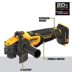 DEWALT 20-Volt MAX Cordless Brushless 4-1/2 to 5 in. Paddle Switch Angle Grinder with FLEXVOLT ADVANTAGE (Tool Only) -DEWALT Shop dewalt angle grinders dcg416b 40 1000