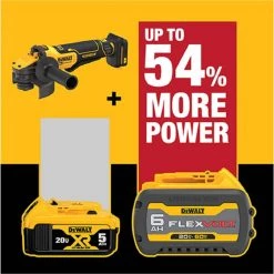 DEWALT 20-Volt MAX Cordless Brushless 4-1/2 to 5 in. Paddle Switch Angle Grinder with FLEXVOLT ADVANTAGE (Tool Only) -DEWALT Shop dewalt angle grinders dcg416b 66 1000