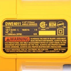 DEWALT 7 Amp 4-1/2 in. Small Angle Grinder with 1-Touch Guard -DEWALT Shop dewalt angle grinders dwe4011 fa 1000