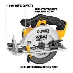 DEWALT 20-Volt MAX Cordless 6-1/2 in. Circular Saw with (1) 20-Volt Battery 3.0Ah 16 DEWALT 20-Volt MAX Cordless 6-1/2 in. Circular Saw with (1) 20-Volt Battery 3.0Ah -DEWALT Shop dewalt circular saws dcs391bw230 40 1000