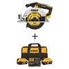 DEWALT 20-Volt MAX Cordless Brushless 6-1/2 in. Circular Saw with (1) 20-Volt Battery 6.0Ah, (1) Battery 4.0Ah & Charger