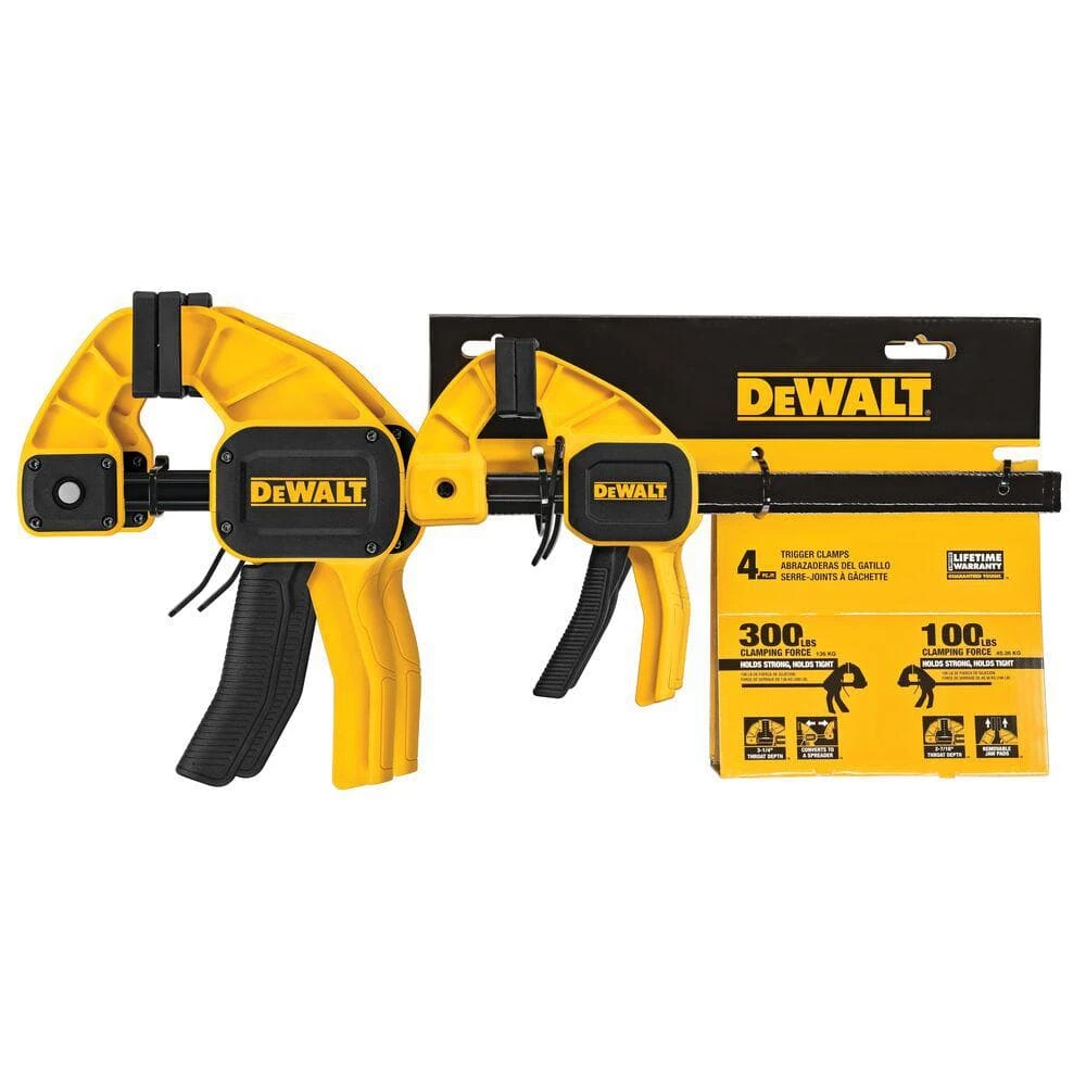 DEWALT Medium and Large Trigger Clamp (4-Pack) 3 DEWALT Medium and Large Trigger Clamp (4-Pack) - Image 3