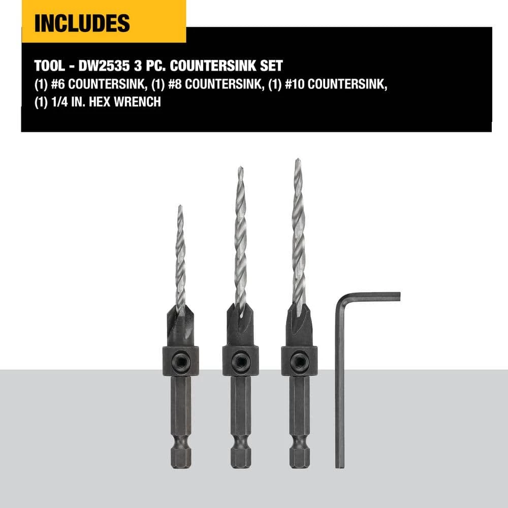 DEWALT Steel Countersink Set (3-Piece) 3 DEWALT Steel Countersink Set (3-Piece) - Image 3
