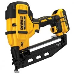 DEWALT 20-Volt Max 16-Gauge Cordless Angled Finish Nailer Kit -DEWALT Shop dewalt finishing nailers dcn660d1 1f 1000