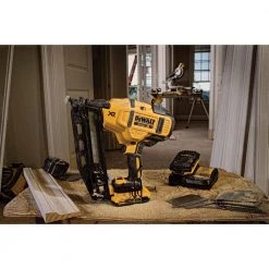 DEWALT 20-Volt Max 16-Gauge Cordless Angled Finish Nailer Kit -DEWALT Shop dewalt finishing nailers dcn660d1 76 1000