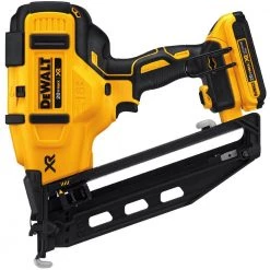 DEWALT 20-Volt Max 16-Gauge Cordless Angled Finish Nailer Kit -DEWALT Shop dewalt finishing nailers dcn660d1 a0 1000