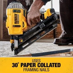 DEWALT 20-Volt MAX XR Lithium-Ion Cordless Brushless 2-Speed 30° Paper Collated Framing Nailer (Tool-Only) -DEWALT Shop dewalt framing nailers dcn692b 1d 1000