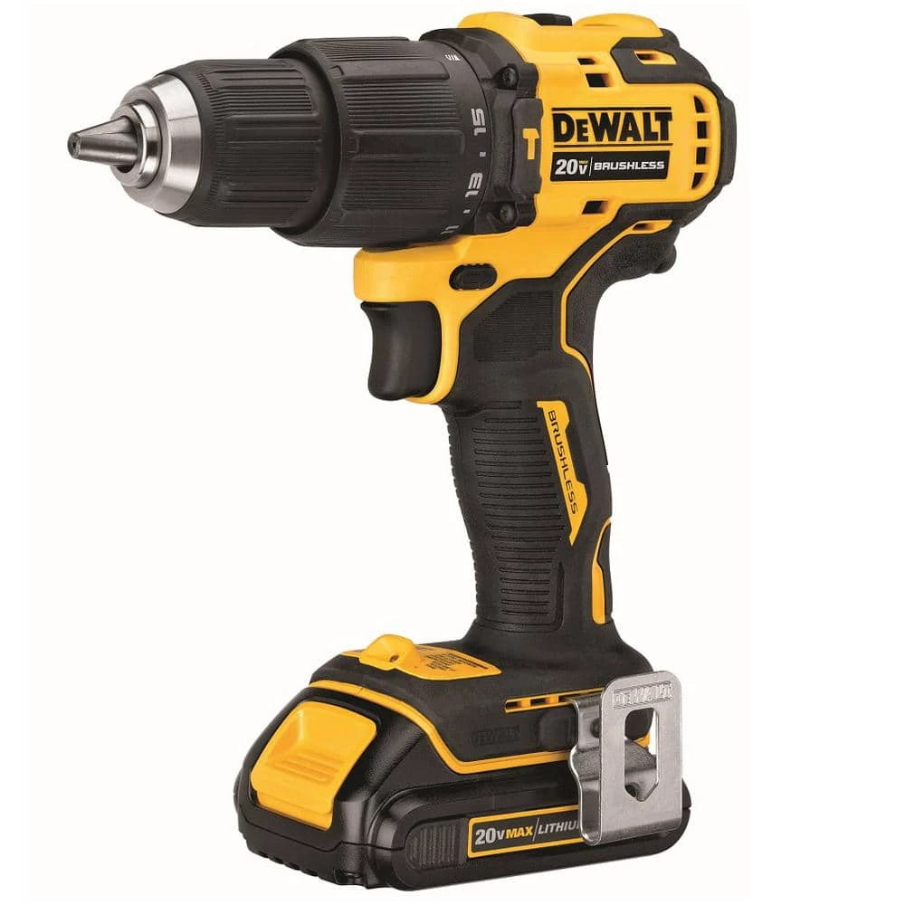 DEWALT ATOMIC 20-Volt MAX Cordless Brushless Compact 1/2 in. Hammer Drill, (2) 20-Volt 1.3Ah Batteries, Charger & Bag 9 DEWALT ATOMIC 20-Volt MAX Cordless Brushless Compact 1/2 in. Hammer Drill, (2) 20-Volt 1.3Ah Batteries, Charger & Bag - Image 9