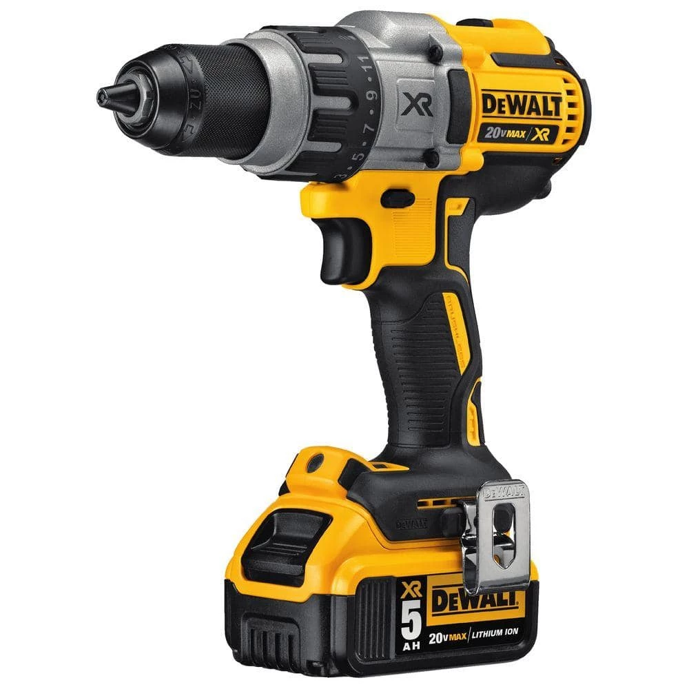 DEWALT 20-Volt MAX XR Cordless Brushless 3-Speed 1/2 in. Hammer Drill with (2) 20-Volt 5.0Ah Batteries & Charger 10 DEWALT 20-Volt MAX XR Cordless Brushless 3-Speed 1/2 in. Hammer Drill with (2) 20-Volt 5.0Ah Batteries & Charger - Image 10