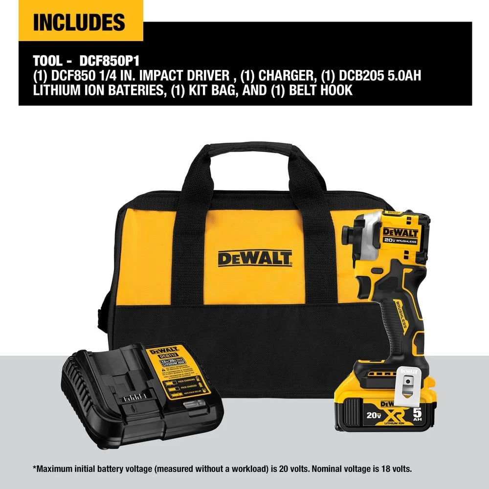 DEWALT ATOMIC 20-Volt MAX Lithium-Ion Cordless Impact Driver Kit 2 DEWALT ATOMIC 20-Volt MAX Lithium-Ion Cordless Impact Driver Kit - Image 2