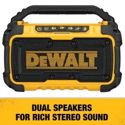 DEWALT 20-Volt MAX Bluetooth Speaker with20-Volt MAX XR Premium Lithium-Ion 6.0 Ah and 4.0 Ah Starter Kit -DEWALT Shop dewalt jobsite audio dcb246ckwdcr010 4f 1000