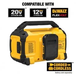 DEWALT 20-Volt MAX Bluetooth Speaker with (1) 20-Volt Battery 3.0Ah -DEWALT Shop dewalt jobsite audio dcr010w230 c3 1000