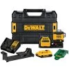 DEWALT 20-Volt/12-Volt Lithium-Ion Cross-Line Laser Level Kit with 2 Ah Battery, Charger and Case
