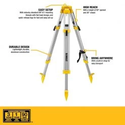 DEWALT 20V Lithium-Ion 250 ft. Green Rotary Laser Level and Construction Tripod with 2Ah Battery, Charger and TSTAK Case -DEWALT Shop dewalt laser level dw079lgcs d4 1000