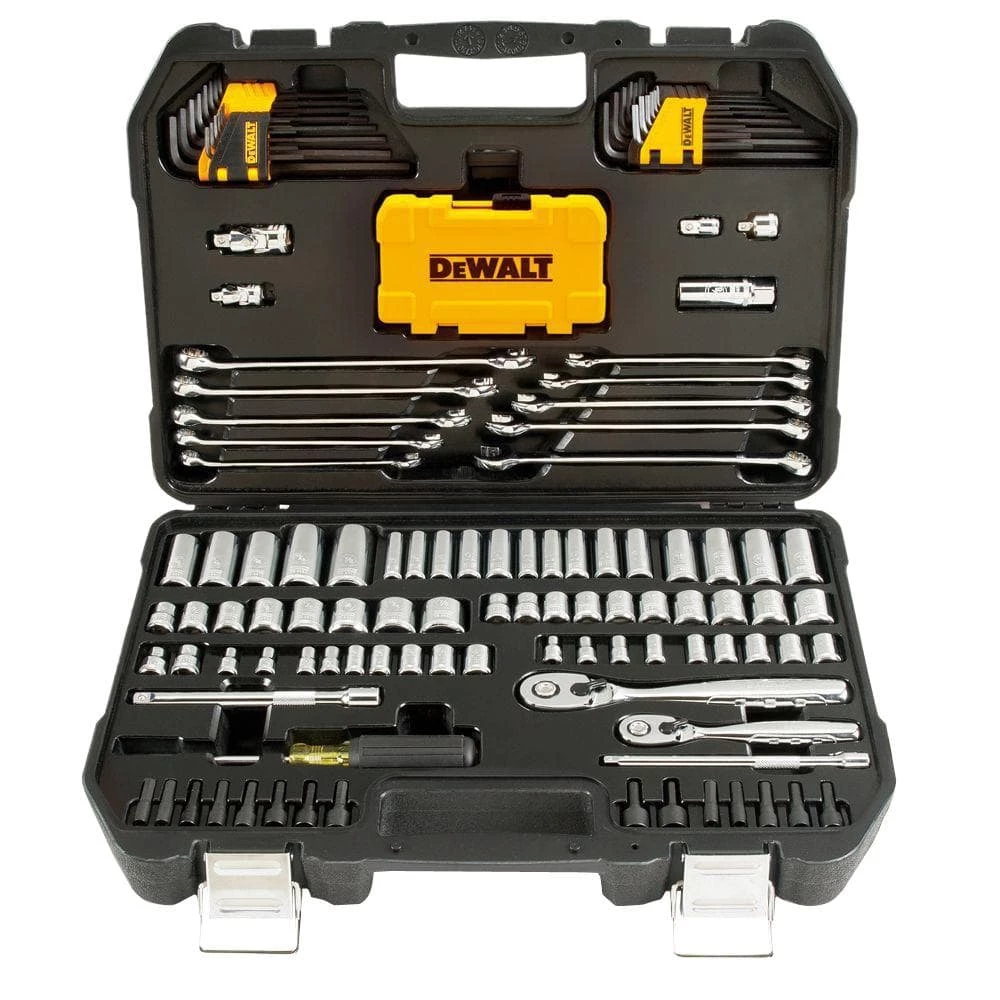 DEWALT 1/4 in. x 3/8 in. Drive Polished Chrome Mechanics Tool Set (142-Piece) 1 DEWALT 1/4 in. x 3/8 in. Drive Polished Chrome Mechanics Tool Set (142-Piece)