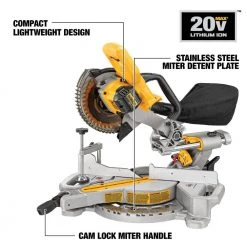 DEWALT 20-Volt MAX Cordless 7-1/4 in. Sliding Miter Saw (Tool-Only) -DEWALT Shop dewalt miter saws dcs361b 40 1000