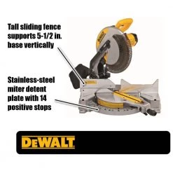DEWALT 15 Amp Corded 12 in. Single Bevel Compound Miter Saw -DEWALT Shop dewalt miter saws dws715 40 1000