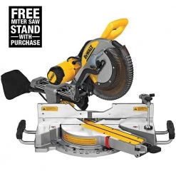 DEWALT 15 Amp Corded 12 in. Double Bevel Sliding Compound Miter Saw, Blade Wrench and Material Clamp