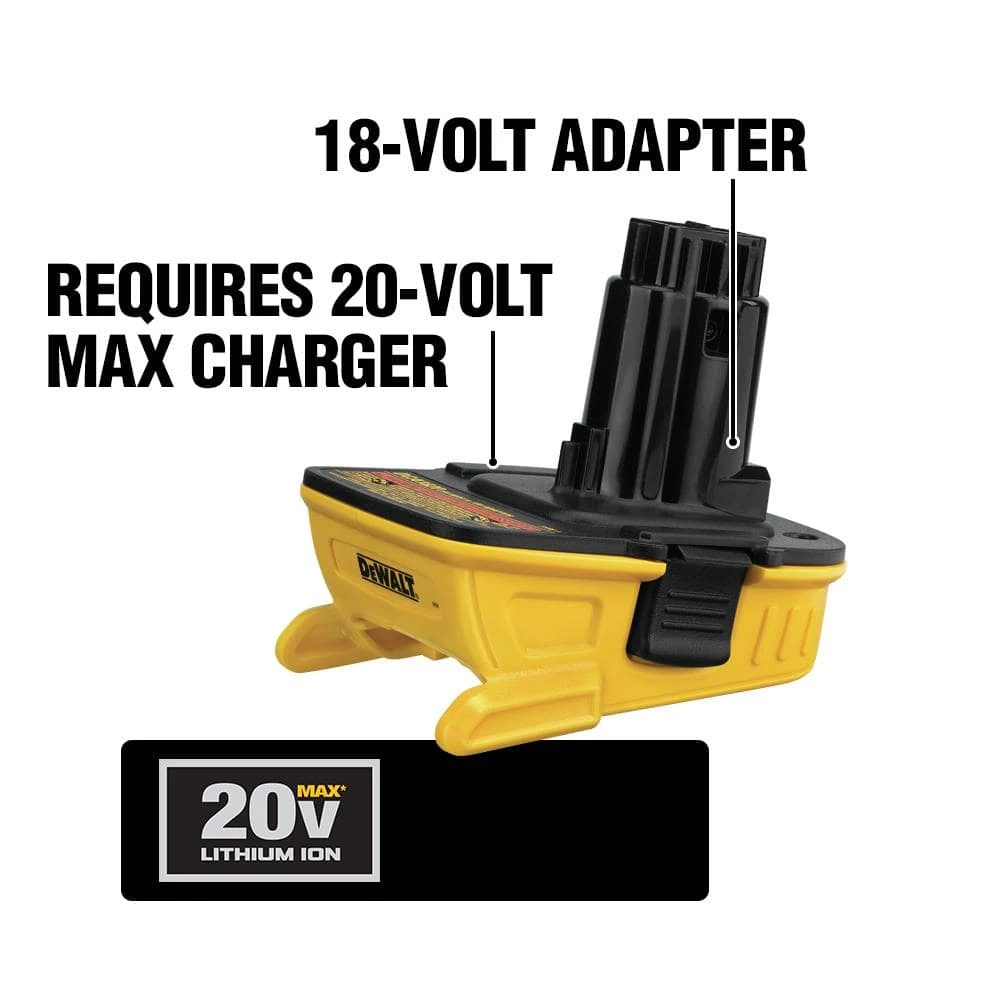 DEWALT 20-Volt MAX Lithium-Ion Battery Adapter for 18-Volt Tools 2 DEWALT 20-Volt MAX Lithium-Ion Battery Adapter for 18-Volt Tools - Image 2