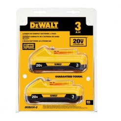 DEWALT 20-Volt MAX Compact Lithium-Ion 3.0Ah Battery Pack (2-Pack) -DEWALT Shop dewalt outdoor power batteries chargers dcb230 2 4f 1000