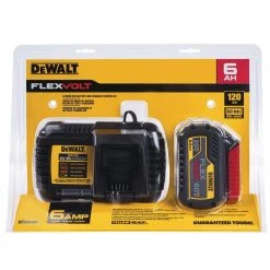 DEWALT FLEXVOLT 20-Volt/60-Volt MAX Lithium-Ion 6.0Ah Battery Pack with 6 Amp Output Charger -DEWALT Shop dewalt outdoor power batteries chargers dcb606c c3 1000