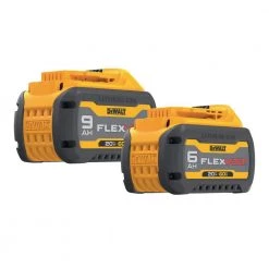 DEWALT FLEXVOLT 20-Volt/60-Volt MAX Lithium-Ion Battery Pack with 9.0 Ah and 6.0 Ah Battery Packs (2-Pack)