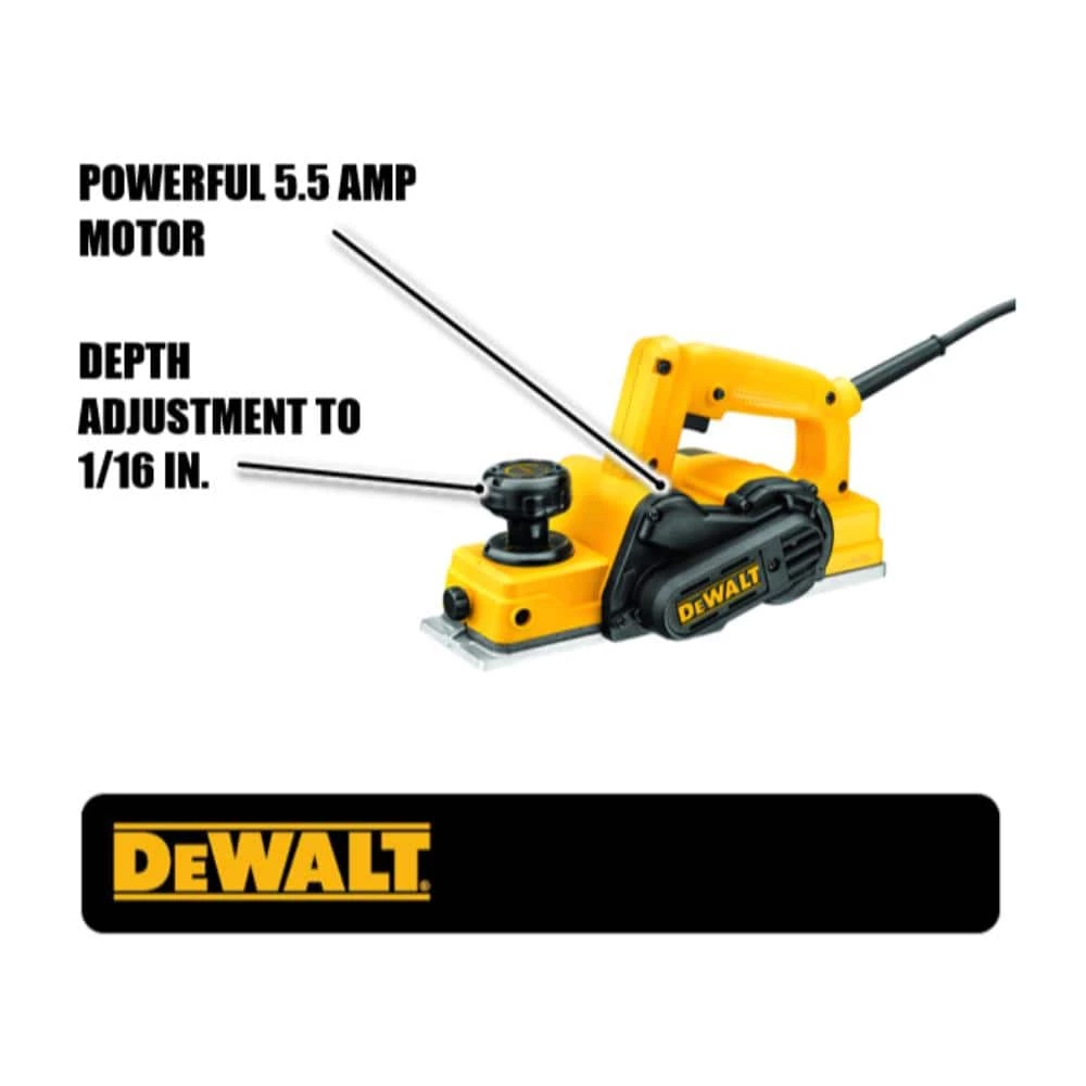 DEWALT 5.5 Amp Corded 3-1/4 in. Portable Hand Planer 3 DEWALT 5.5 Amp Corded 3-1/4 in. Portable Hand Planer - Image 3