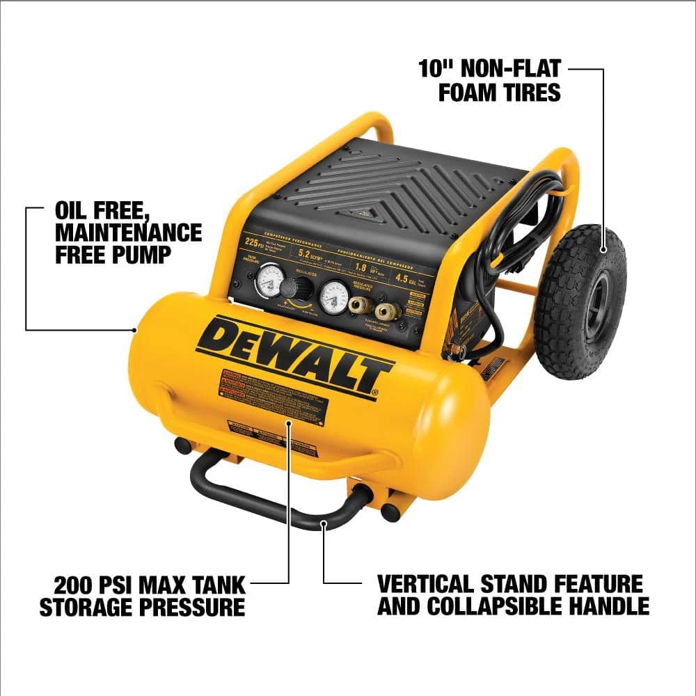DEWALT 4.5 Gal. Portable Electric Air Compressor 2 DEWALT 4.5 Gal. Portable Electric Air Compressor - Image 2