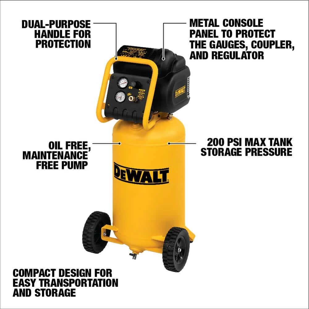 DEWALT 15 Gal. Portable Electric Air Compressor 2 DEWALT 15 Gal. Portable Electric Air Compressor - Image 2