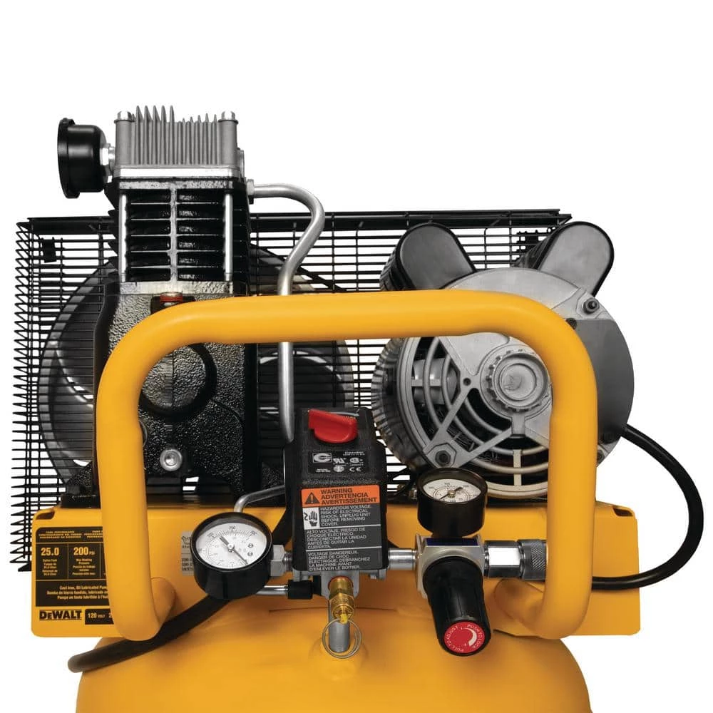 DEWALT 25 Gal. 200 PSI Oil Lubed Belt Drive Portable Vertical Electric Air Compressor 7 DEWALT 25 Gal. 200 PSI Oil Lubed Belt Drive Portable Vertical Electric Air Compressor - Image 7