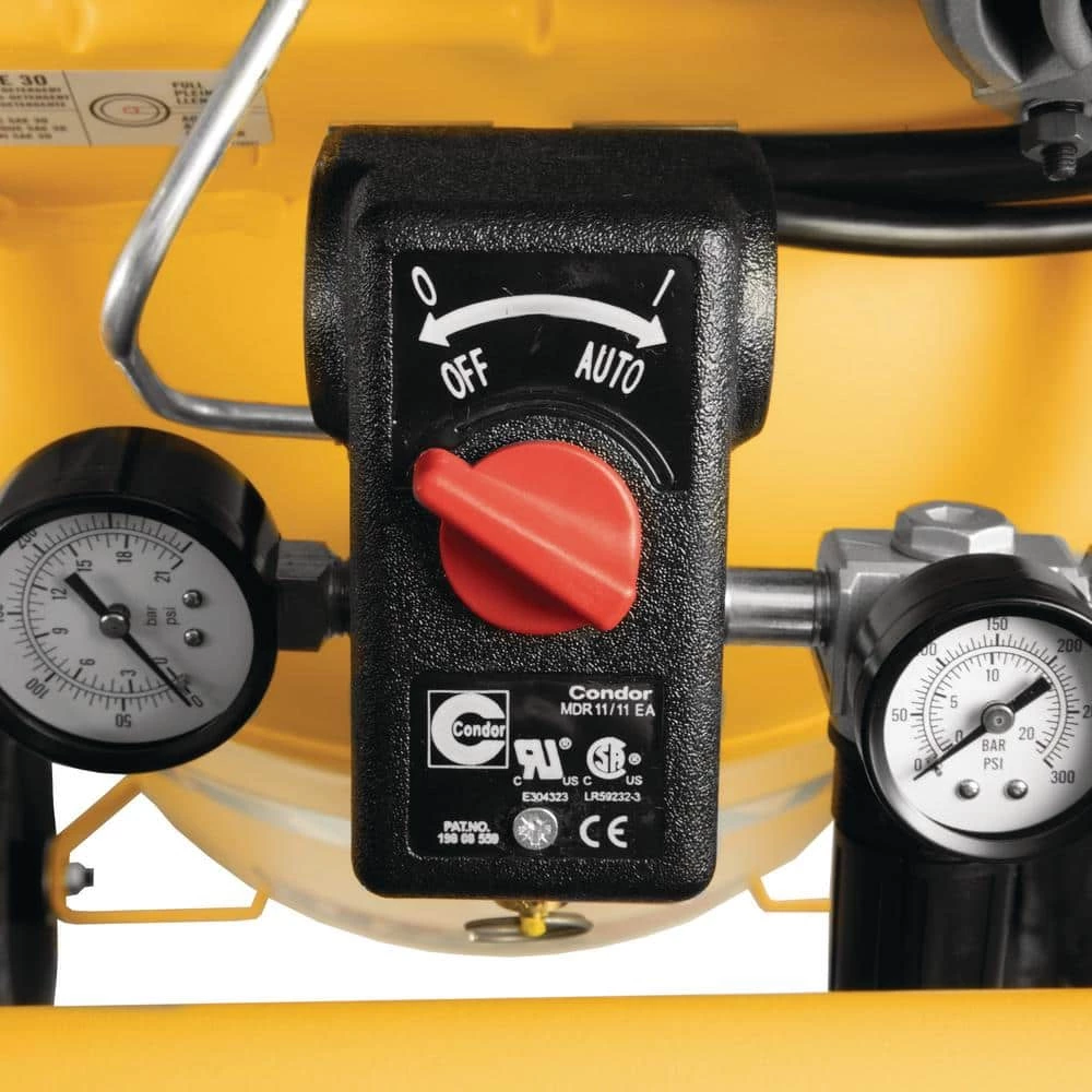 DEWALT 25 Gal. 200 PSI Oil Lubed Belt Drive Portable Vertical Electric Air Compressor 8 DEWALT 25 Gal. 200 PSI Oil Lubed Belt Drive Portable Vertical Electric Air Compressor - Image 8