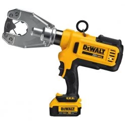 DEWALT 20-Volt MAX Cordless Dieless Cable Crimping Tool with (2) 20-Volt 4.0Ah Batteries, Charger & Case -DEWALT Shop dewalt power crimpers dce350m2 1f 1000