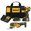 DEWALT ATOMIC 20-Volt MAX Lithium-Ion Cordless Brushless Combo Kit with (2) Batteries 1.5 Ah, Charger and Bag