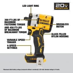 DEWALT ATOMIC 20-Volt MAX Lithium-Ion Cordless Brushless Combo Kit with ATOMIC 20V Brushless 1/2 in. Impact Wrench (Tool-Only) -DEWALT Shop dewalt power tool combo kits dck224c2wdcf921 1d 1000