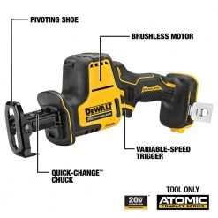 DEWALT ATOMIC 20-Volt MAX Lithium-Ion Cordless Brushless Combo Kit w/ATOMIC 20V Brushless Compact Reciprocating Saw(Tool-Only) -DEWALT Shop dewalt power tool combo kits dck224c2wdcs369 1d 1000