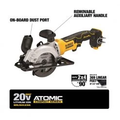 DEWALT ATOMIC 20-Volt MAX Lithium-Ion Cordless Brushless Combo Kit with ATOMIC 20V Brushless 4-1/2 in. Circular Saw (Tool-Only) -DEWALT Shop dewalt power tool combo kits dck224c2wdcs571 1d 1000