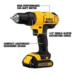 DEWALT 20-Volt MAX Cordless Drill/Impact Combo Kit (2-Tool) with (2) 20-Volt 1.3Ah Batteries, Charger & Reciprocating Saw -DEWALT Shop dewalt power tool combo kits dck240c2dcs380b 4f 1000