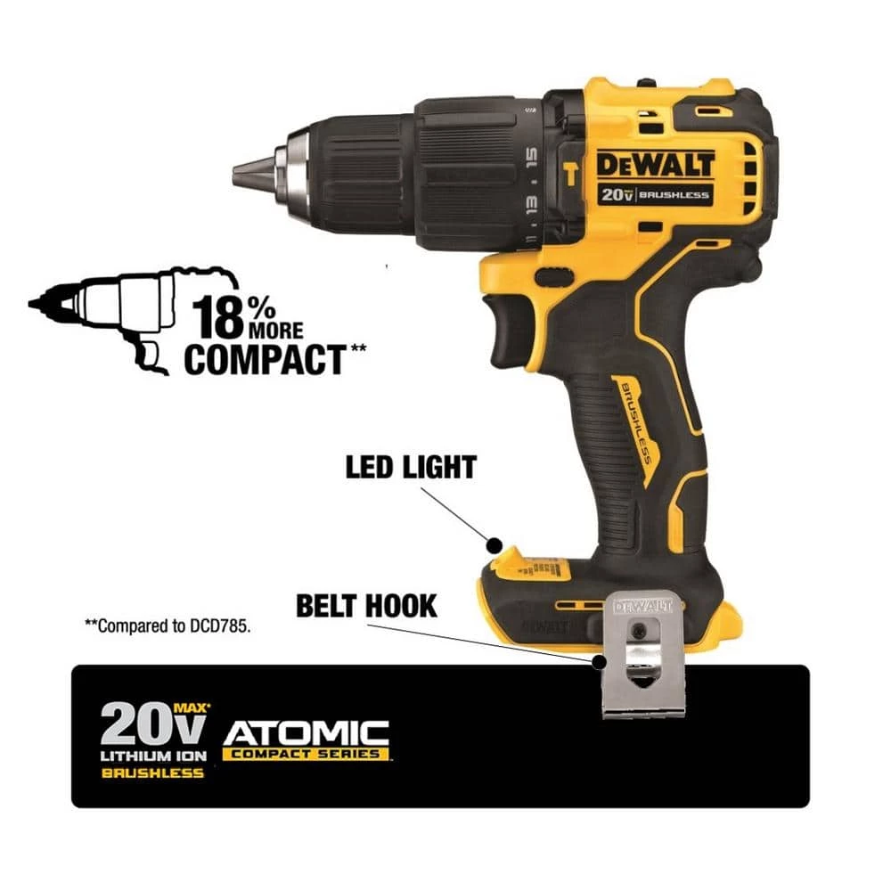 DEWALT 20-Volt MAX Lithium-Ion Brushless Cordless Combo Kit (2-Tool) with Two 1.7 Ahr Batteries, Charger and Bag 3 DEWALT 20-Volt MAX Lithium-Ion Brushless Cordless Combo Kit (2-Tool) with Two 1.7 Ahr Batteries, Charger and Bag - Image 3