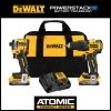 DEWALT 20-Volt MAX Lithium-Ion Brushless Cordless Combo Kit (2-Tool) with Two 1.7 Ahr Batteries, Charger and Bag