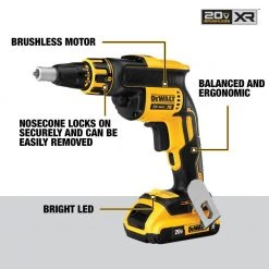 DEWALT 20-Volt MAX XR Cordless Drywall Screw Gun/Cut-out Tool Combo Kit (2-Tool) with (2) 20-Volt 2.0Ah Batteries & Charger -DEWALT Shop dewalt power tool combo kits dck263d2 40 1000