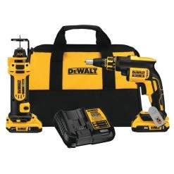 DEWALT 20-Volt MAX XR Cordless Drywall Screw Gun/Cut-out Tool Combo Kit (2-Tool) with (2) 20-Volt 2.0Ah Batteries & Charger