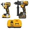 DEWALT 20-Volt MAX Cordless Brushless Combo Kit (2-Tool) with (1) FLEXVOLT 6.0Ah Battery, (1) 20-Volt 2.0 Battery & Charger