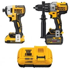 DEWALT 20-Volt MAX Cordless Brushless Combo Kit (2-Tool) with (1) FLEXVOLT 6.0Ah Battery, (1) 20-Volt 2.0 Battery & Charger
