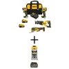 DEWALT 20V MAX Lithium-Ion Cordless Brushless Combo Kit (4-Tool) and 20V Compact Router with 6Ah Battery and (2) 4Ah Batteries