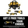 DEWALT 20V MAX Lithium-Ion Cordless Brushless Combo Kit (4-Tool) & 20V MAX XR Cordless Brushless 4-1/2 in. Small Angle Grinder
