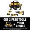 DEWALT 20V MAX Lithium-Ion Cordless Brushless Combo Kit (4-Tool) & ATOMIC 20V MAX Cordless Brushless Compact 1-3/4 in. Bandsaw