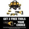 DEWALT 20V MAX Lithium-Ion Cordless Brushless Combo Kit (4-Tool) and 20V MAX XR Cordless Brushless Reciprocating Saw